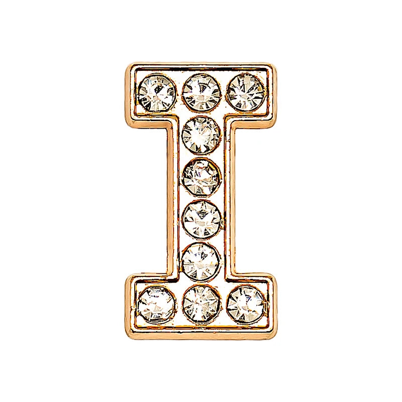 1 st Lyxig Metall-Charm – Bling Skodekoration med Guldfärgade Bokstäver