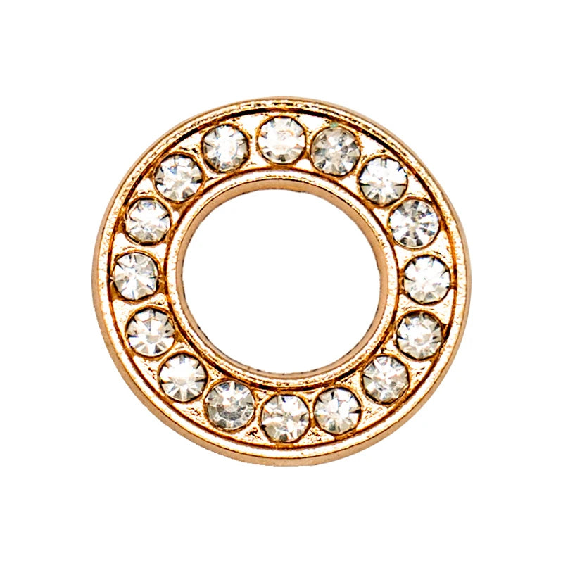 1 st Lyxig Metall-Charm – Bling Skodekoration med Guldfärgade Bokstäver