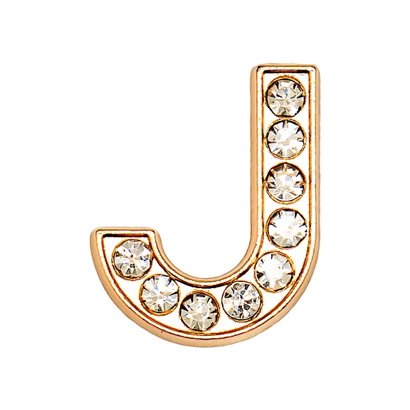 1 st Lyxig Metall-Charm – Bling Skodekoration med Guldfärgade Bokstäver
