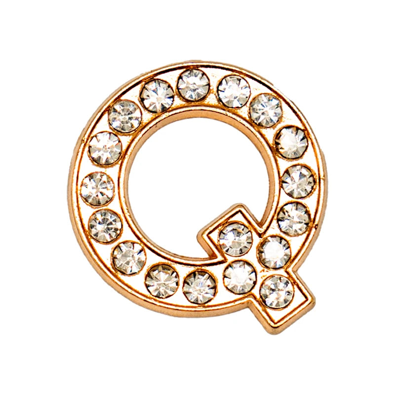 1 st Lyxig Metall-Charm – Bling Skodekoration med Guldfärgade Bokstäver