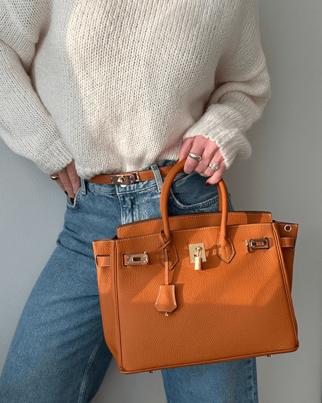 Stor Läderhandväska för kvinnor – Elegant Design