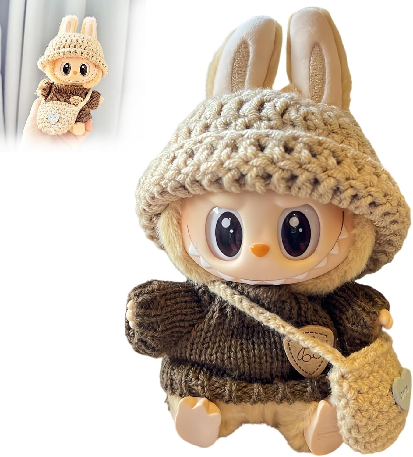 2025 nya kläder för Labubu Outfit, mode labubu kläder set för 17 cm labubu, söta utsökta tillbehör för Labubu Collection (stil-12)